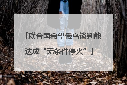 联合国希望俄乌谈判能达成“无条件停火”